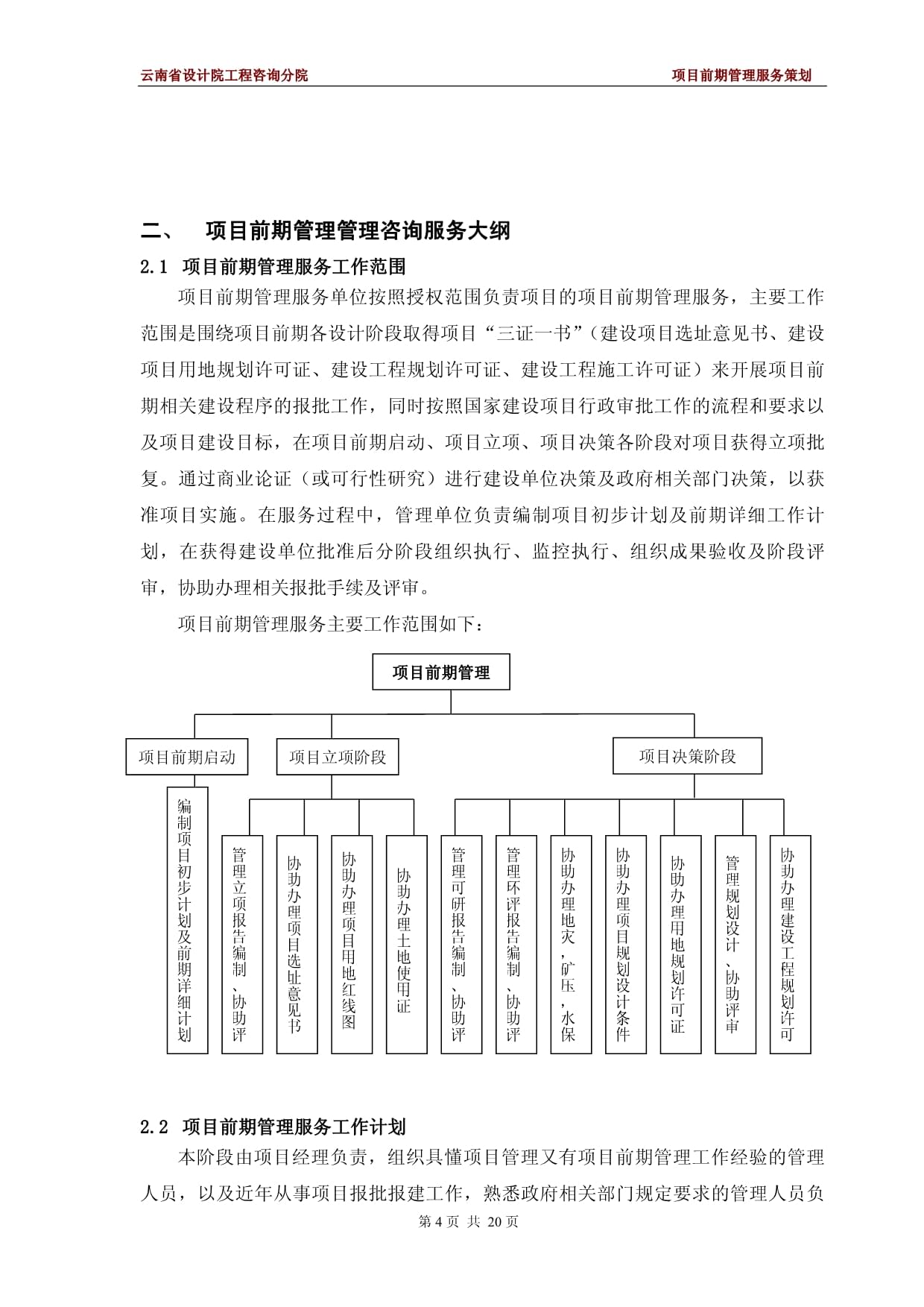 工程建设项目前期管理服务策划